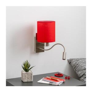 Imagine Lampă LED de perete BRILAGI NUBILA 1xE27/25W/230V + LED/3W crom mat/roșu