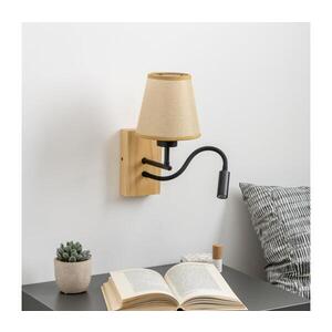 Imagine Lampă LED de perete BRILAGI NUBILA WOOD 1xE27/25W/230V + LED/3W stejar/maro deschis