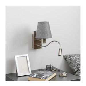 Imagine Lampă LED de perete BRILAGI NUBILA 1xE27/25W/230V + LED/3W crom mat/gri