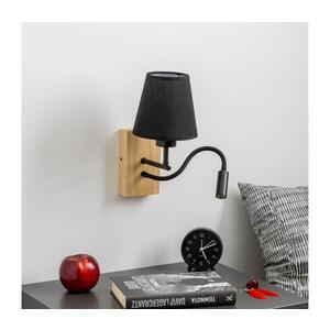 Imagine Lampă LED de perete BRILAGI NUBILA WOOD 1xE27/25W/230V + LED/3W stejar/negru