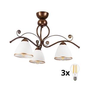 Imagine Lustră LED aplicată BRILAGI ANTICO 3xE27/60W/230V patină bronz