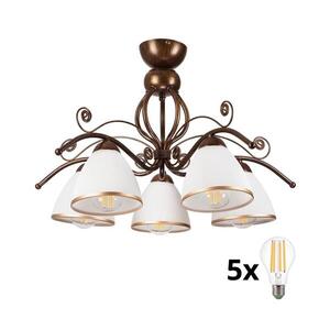 Imagine Lustră LED aplicată BRILAGI ANTICO 5xE27/60W/230V patină bronz