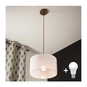 Imagine Lustră pe cablu BRILAGI ANTHONY 1xE27/60W/230V stejar nuc/alb