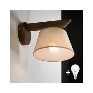 Imagine Aplică LED BRILAGI ANTHONY 1xE14/40W/230V stejar nuc/bej