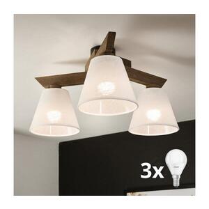 Imagine Lustră LED aplicată BRILAGI ANTHONY 3xE14/40W/230V stejar nuc/alb