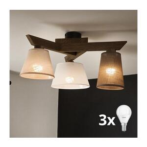 Imagine Lustră LED aplicată BRILAGI ANTHONY 3xE14/40W/230V stejar nuc