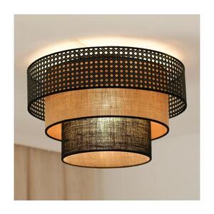 Imagine BRILAGI - Lustr DAKOTA LUNETA 1xE27/15W/230V pr. 45 cm negru/ratan