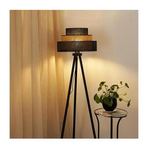 Imagine BRILAGI - Lampă de podea DAKOTA LUNETA 1xE27/15W/230V negru/ratan