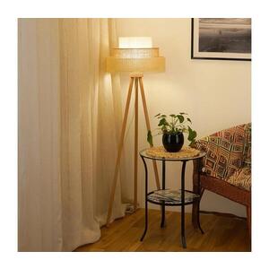 Imagine BRILAGI - Lampă de podea CEDAR LUNETA 1xE27/15W/230V ratan maro/crem