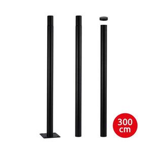 Imagine BRILAGI - Bară metalică pentru stâlp iluminat exterior URBAN 3 m negru
