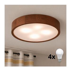 Imagine BRILAGI - Plafonieră LED CARVALHO 4xE27/60W/230V, stejar cireș, Ø 57, 5 cm