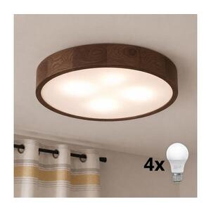 Imagine BRILAGI - Plafonieră LED CARVALHO 4xE27/60W/230V, finisaj stejar-nuc, Ø 57, 5 cm