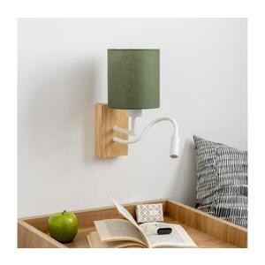 Imagine Lampă LED de perete BRILAGI NUBILA WOOD 1xE27/25W/230V + LED/3W stejar/verde