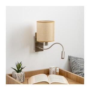 Imagine Lampă LED de perete BRILAGI NUBILA 1xE27/25W/230V + LED/3W crom mat/maro deschis