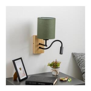 Imagine Lampă LED de perete BRILAGI NUBILA WOOD 1xE27/25W/230V + LED/3W stejar/verde