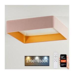 Imagine BRILAGI-LED Corp de iluminat dimabil VELVET SQUARE LED/36W/230V Wi-Fi Tuya + telecomandă, roz