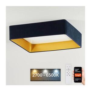 Imagine BRILAGI-LED Lampă LED dimabilă VELVET SQUARE LED/36W/230V Wi‑Fi Tuya+telecomandă, albastru închis