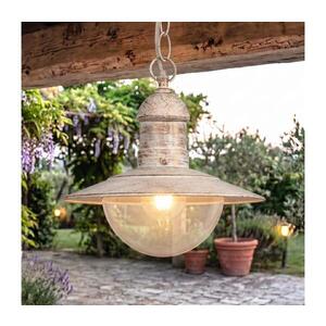 Imagine BRILAGI - Lampă suspendată de exterior MOLDE, 1xE27/60W, IP44, alb/patină