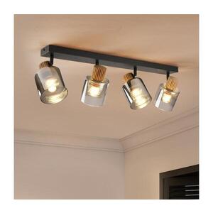Imagine BRILAGI - Plafonieră HYGGE cu 4 spoturi, 4xE14/15W/230V, negru/fumuriu