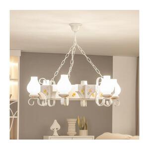 Imagine BRILAGI - Candelabru suspendat cu lanț QUEEN 6xE14/40W/230V fag/crem