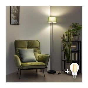 Imagine BRILAGI - Lampă de podea LED CERIA 1xE27/40W/230V Ø 25 cm verde/negru