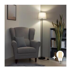 Imagine BRILAGI - Lampă de podea LED CERIA 1xE27/40W/230V Ø 30 cm gri/negru