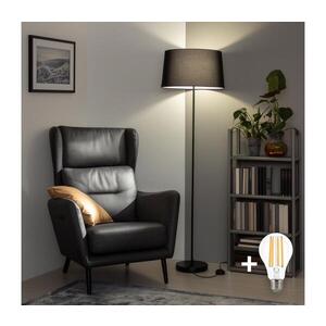 Imagine BRILAGI - Lampă de podea LED CERIA 1xE27/40W/230V Ø 45 cm, negru