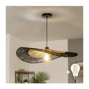 Imagine BRILAGI - Lustră LED suspendată pe cablu CERIA BOHO, 1xE27/40W/230V, Ø 50 cm, negru/maro