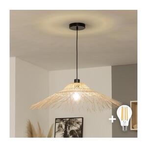 Imagine BRILAGI - Lustră LED CERIA BOHO pe cablu, 1xE27/40W/230V, Ø 70 cm, bambus