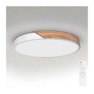 Imagine BRILAGI - Plafonieră LED dimabilă PILANA LED/60W/230V, stejar/alb, Ø 60 cm + telecomandă