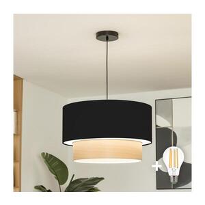 Imagine BRILAGI - Lustră LED pe cablu CERIA 1xE27/40W/230V Ø 50 cm negru/bej