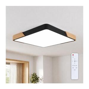 Imagine BRILAGI - Lampă LED dimabilă PILANA LED/60W/230V stejar/negru 56x56 cm + telecomandă