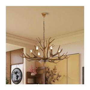 Imagine BRILAGI - Candelabru cu lanț DEER, 6xE14/10W/230V, Ø 102 cm, cu coarne