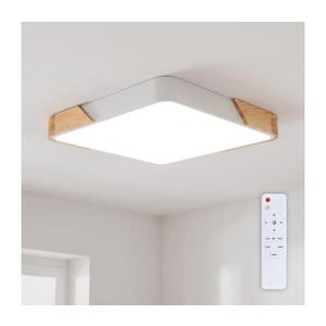 Imagine BRILAGI - Corp de iluminat dimabil PILANA LED/48W/230V, stejar/alb, 42x42 cm + telecomandă