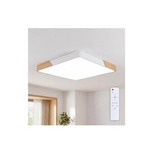 Imagine BRILAGI - Plafonieră LED dimabilă PILANA, 60W, 230V, stejar/alb, 56x56 cm + telecomandă