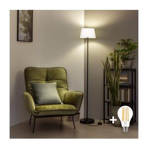 Imagine BRILAGI - Lampă LED de podea CERIA 1xE27/40W/230V Ø 30 cm alb/negru