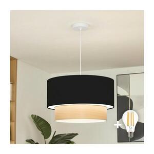 Imagine BRILAGI - Lustru LED suspendat pe cablu CERIA 1xE27/40W/230V Ø 50 cm negru/bej