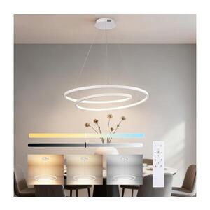 Imagine BRILAGI - Lustră LED dimerizabilă suspendată pe cablu TWISTER, 75 W, 230 V, Ø 70 cm, albă, cu telecomandă
