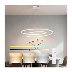Imagine BRILAGI-LED Lustră LED dimabilă suspendată pe cablu TWISTER LED/105W/230V Ø 100 cm albă + telecomandă