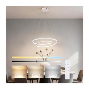 Imagine BRILAGI-LED Lustru dimabil pe cablu TWISTER LED/48W/230V Ø 50 cm alb + telecomandă