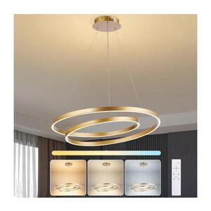 Imagine BRILAGI-LED Lustră reglabilă pe cablu TWISTER LED/75W/230V Ø 70 cm auriu + telecomandă