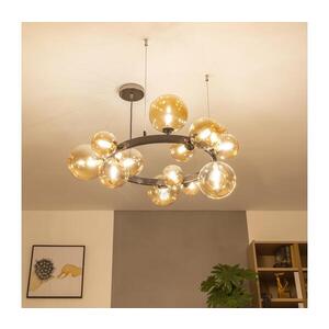 Imagine BRILAGI - Lustru LED pe cablu MILLA 15xG9/3W/230V, negru crom/auriu