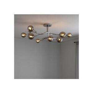 Imagine BRILAGI - Lustră aplicată LED MISTEL 9xG9/3W/230V negru-crom/sticlă fumurie