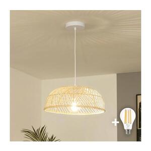 Imagine BRILAGI - Pendul LED pe cablu CERIA BOHO, 1x E27/40W/230V, Ø 40 cm, ratan