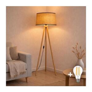 Imagine BRILAGI - Lampadar LED CERIA, 1xE27/60W/230V, Ø 50 cm, bej