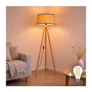 Imagine BRILAGI - Lampă LED de podea CERIA 1xE27/60W/230V Ø 35 cm bej