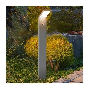 Imagine BRILAGI - Lampă LED de exterior cu senzor RIANO, 8 W, 230 V, argintie, IP65, 80 cm