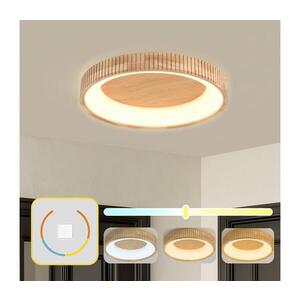 Imagine BRILAGI - Plafonieră LED FALCON WOOD MODERN, 40 W, 230 V, Ø 60 cm, lemn