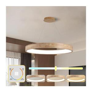 Imagine BRILAGI - Lustră suspendată pe cablu FALCON WOOD LED/60W/230V 3000/4000/6000K 80 cm din lemn