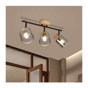 Imagine BRILAGI - Corp de iluminat tip spot HYGGE, 3x E14, 15W, 230V, lemn/fumuriu